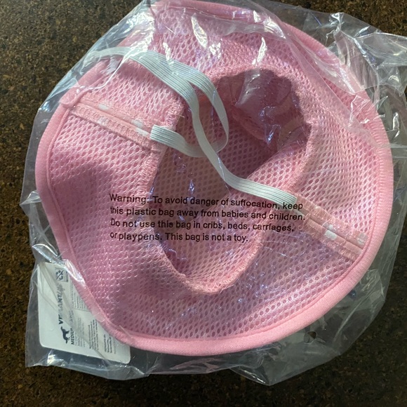 Pet Lovers,Vibrant Life Pink, and White Striped Bling Harness and Matching Hat - Picture 5 of 6